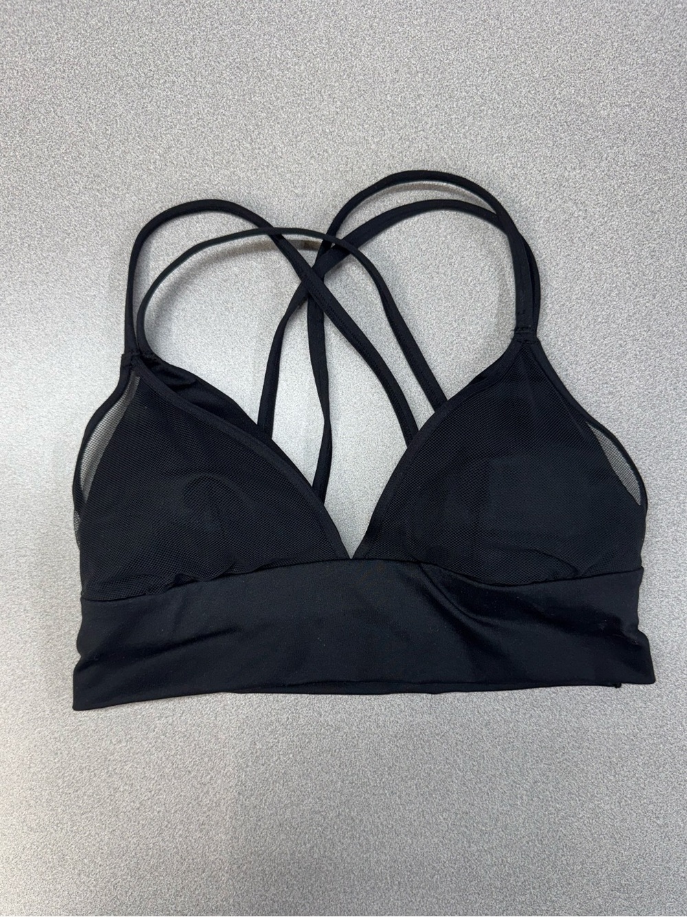 Lasenza Black Strappy Mesh Detail Bralette Size Medium